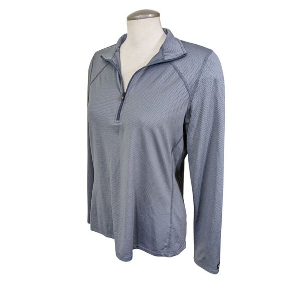 Kerrits Foundation Base Layer Top Womens L Gray 1/4 Zip Long Sleeve Equestrian - Picture 3 of 11